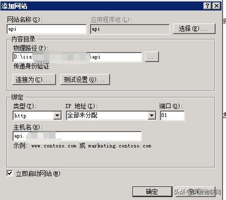物联网开发接口API云服务器IIS部署及域名解析定向