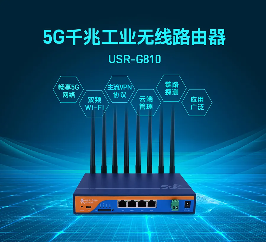 5G千兆工业路由器，畅享NSA和SA双模5G网络